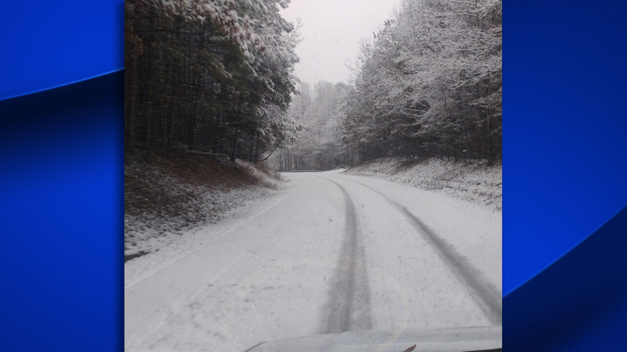South Hill, Virginia, turned into a serious winter wonderland on Monday.