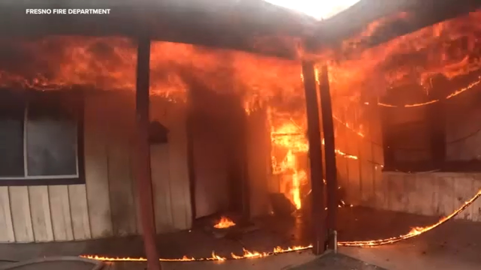 Helmet-cam shows firefighters battling Southeast Fresno apartment fire