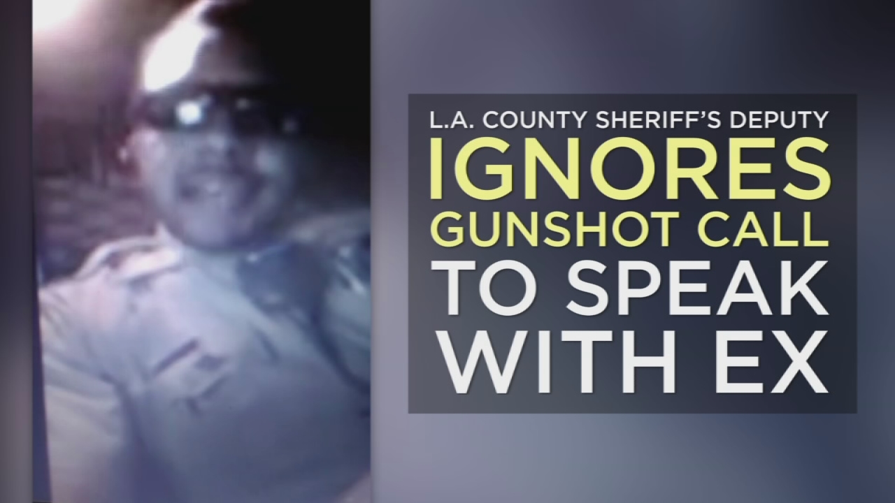 LA deputy ignores gunshot call to speak with ex