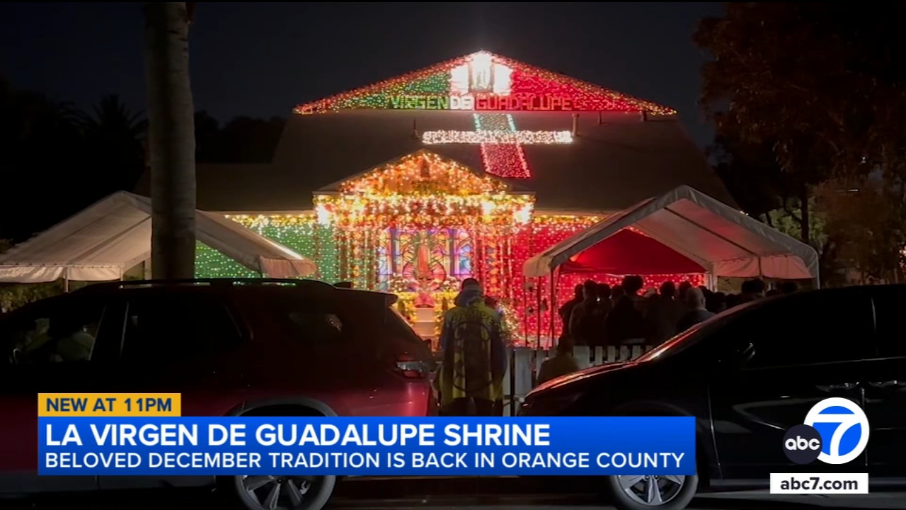 Beloved shrine, light display honoring 'La Virgen de Guadalupe' returns to Santa Ana home