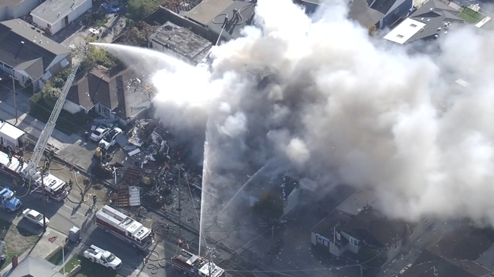 Crews battling large building with possible injuries in Hayward after reported explosion