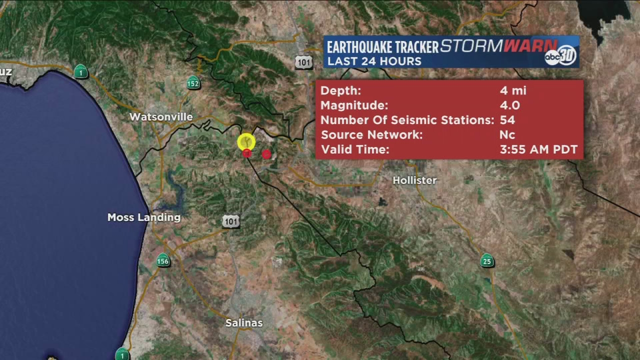 4.0 earthquake strikes near San Juan Bautista