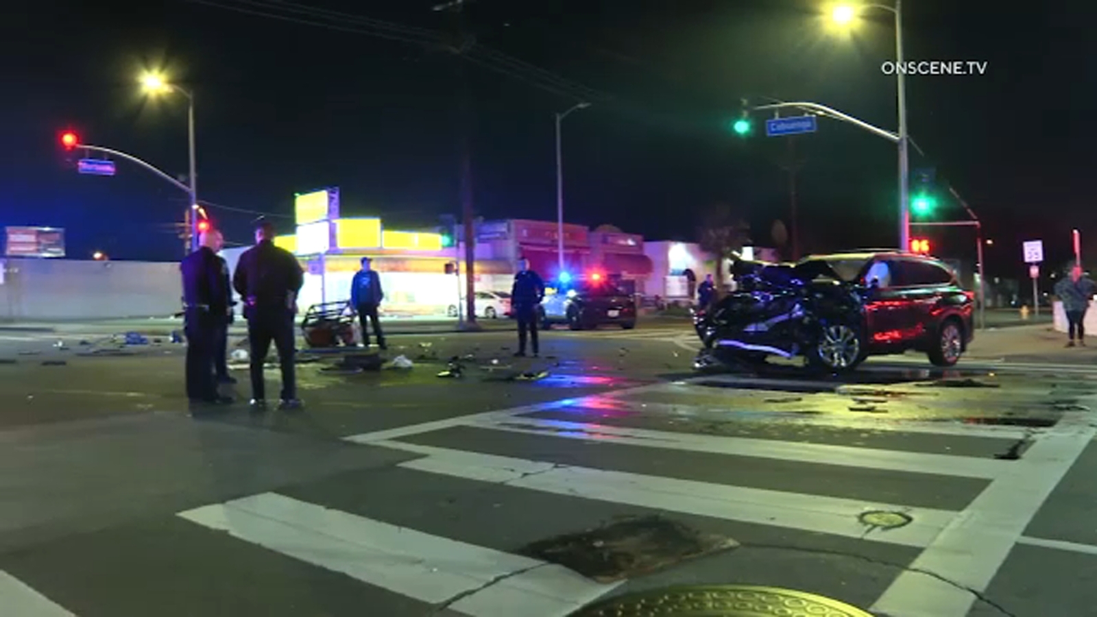 Family heading home from work injured in North Hollywood crash