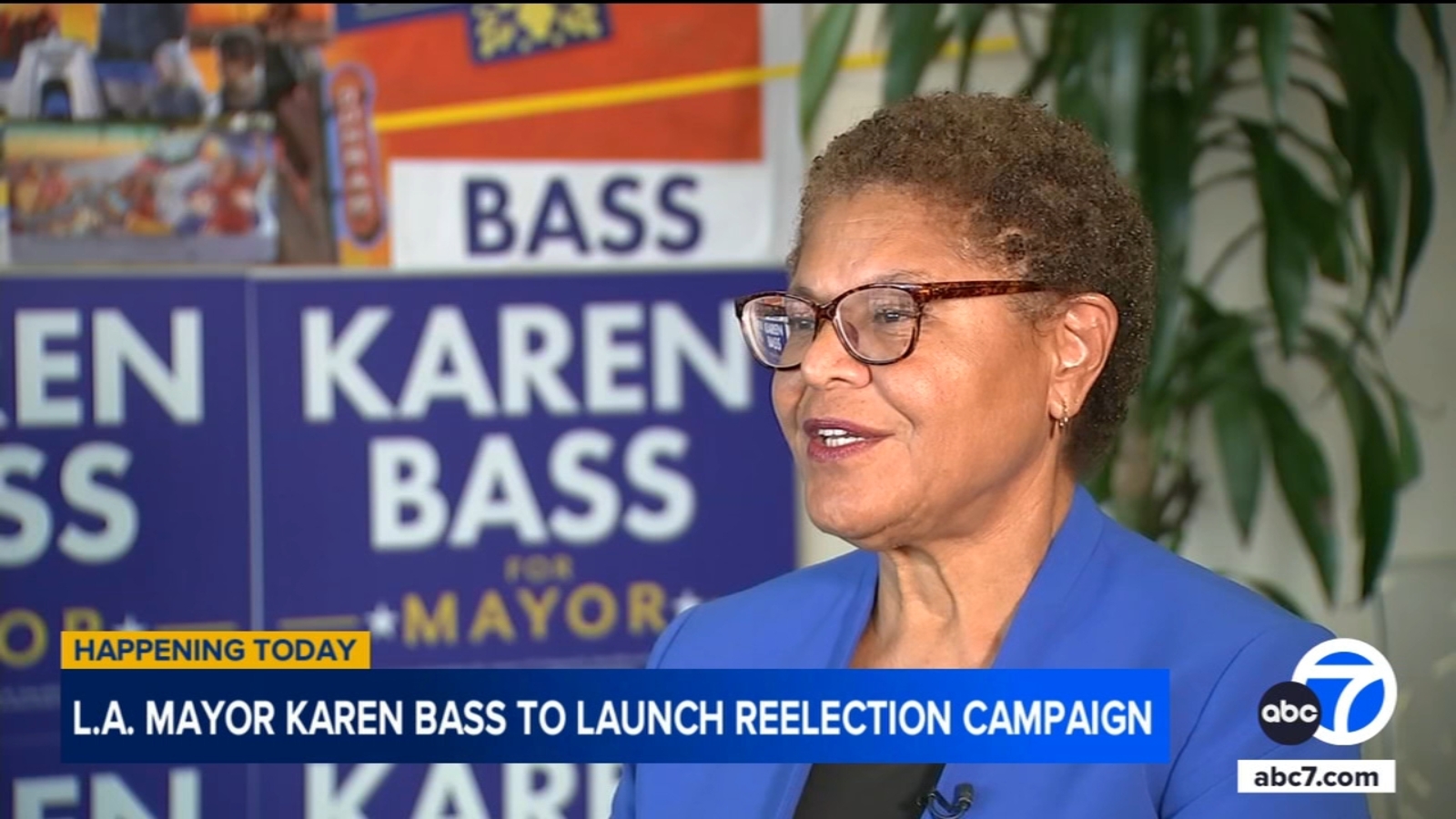 Karen Bass launches re-election campaign with rally in downtown LA Karen Bass launches re-election campaign with rally in downtown LA