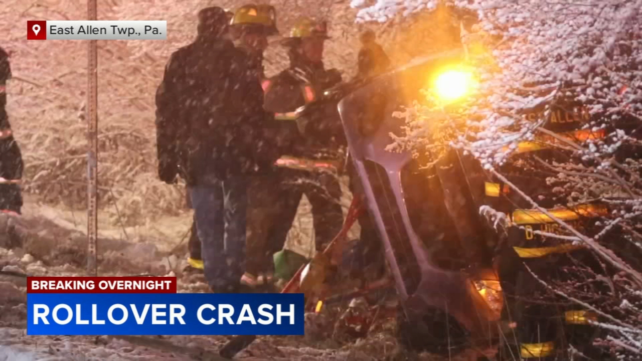 2 rescued from overturned vehicle in Northampton County