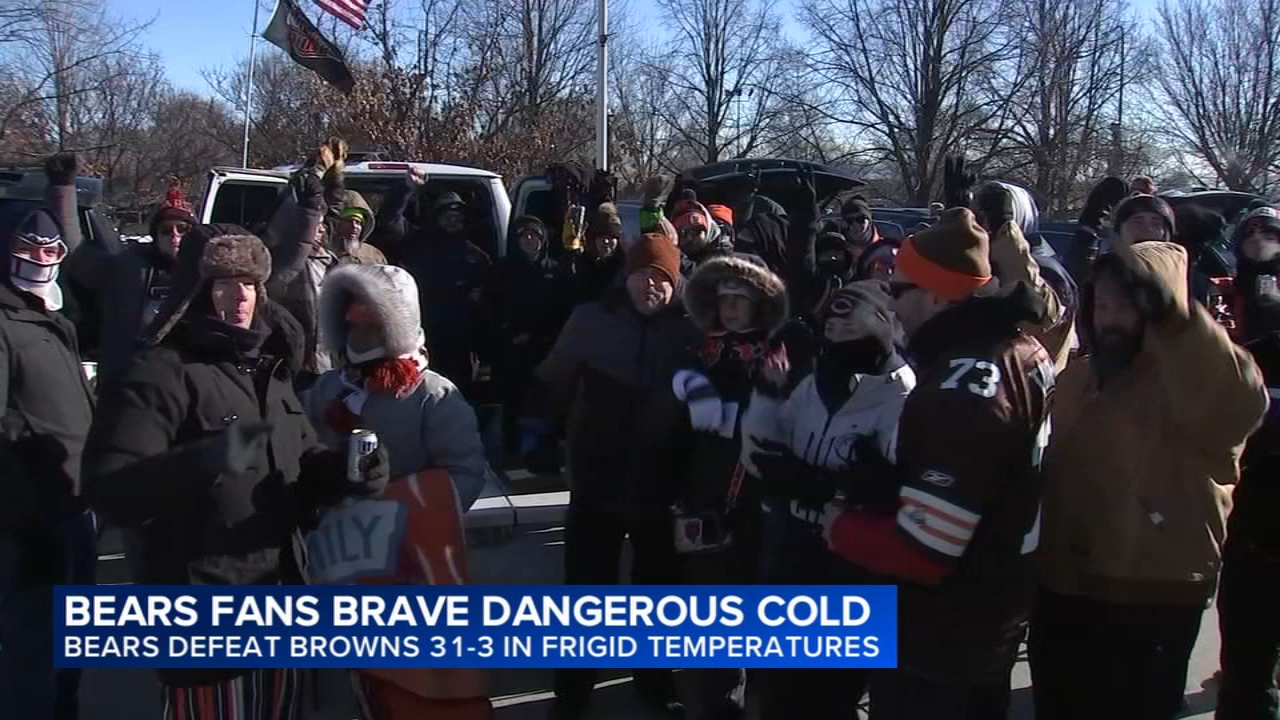 Fans brave dangerous cold to watch Bears defeat Browns