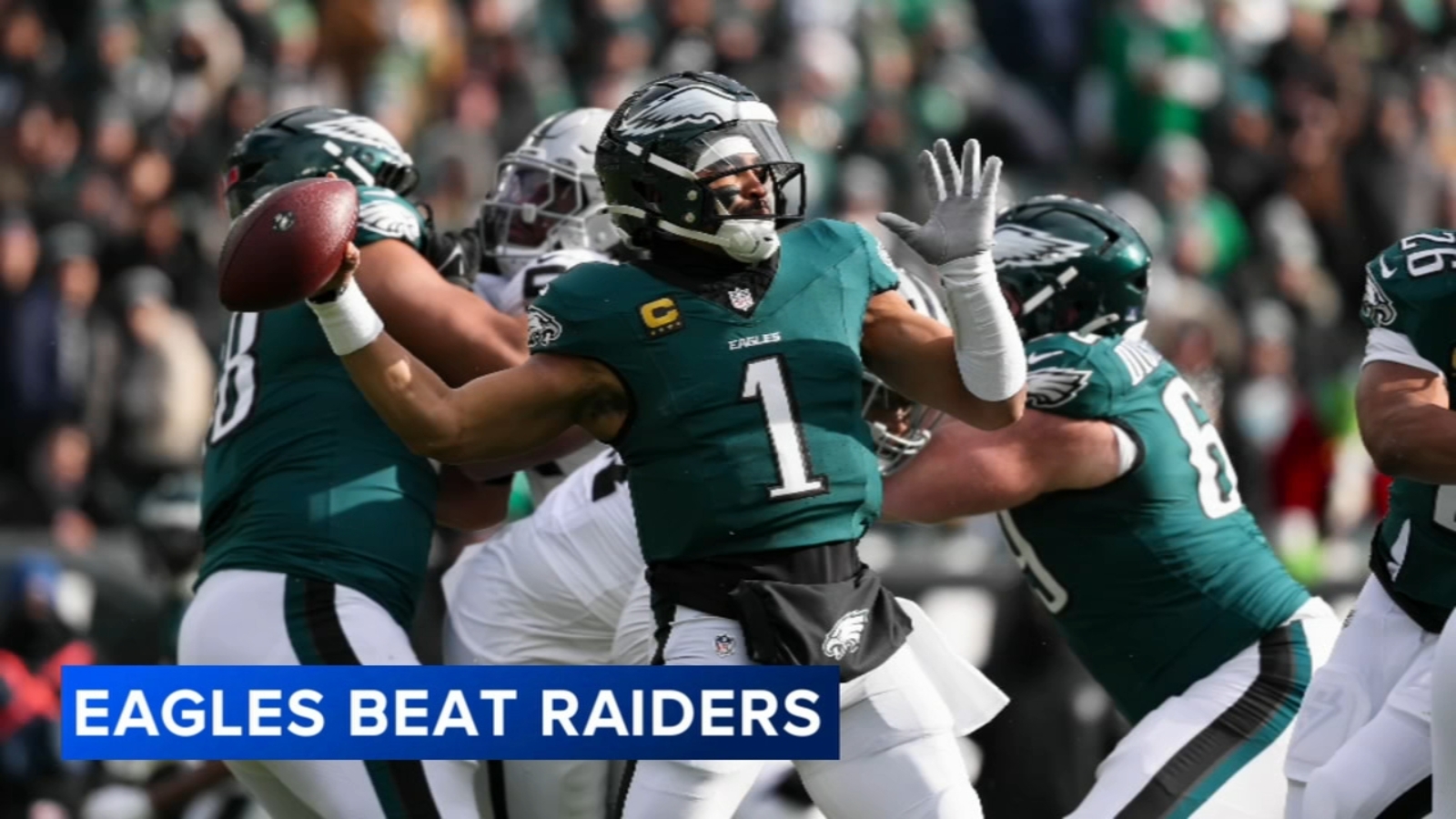 Eagles Dominate Raiders 31-0 as Jalen Hurts Rebounds with 3 TD Passes to End Losing Streak
