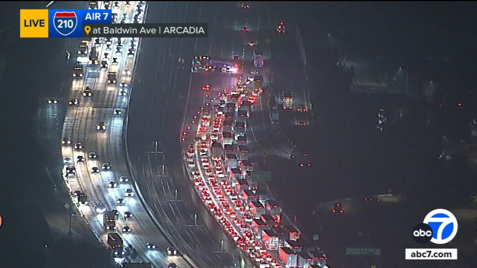 Several lanes of 210 Freeway shut down after deadly crash in Arcadia Several lanes of 210 Freeway shut down after deadly crash in Arcadia