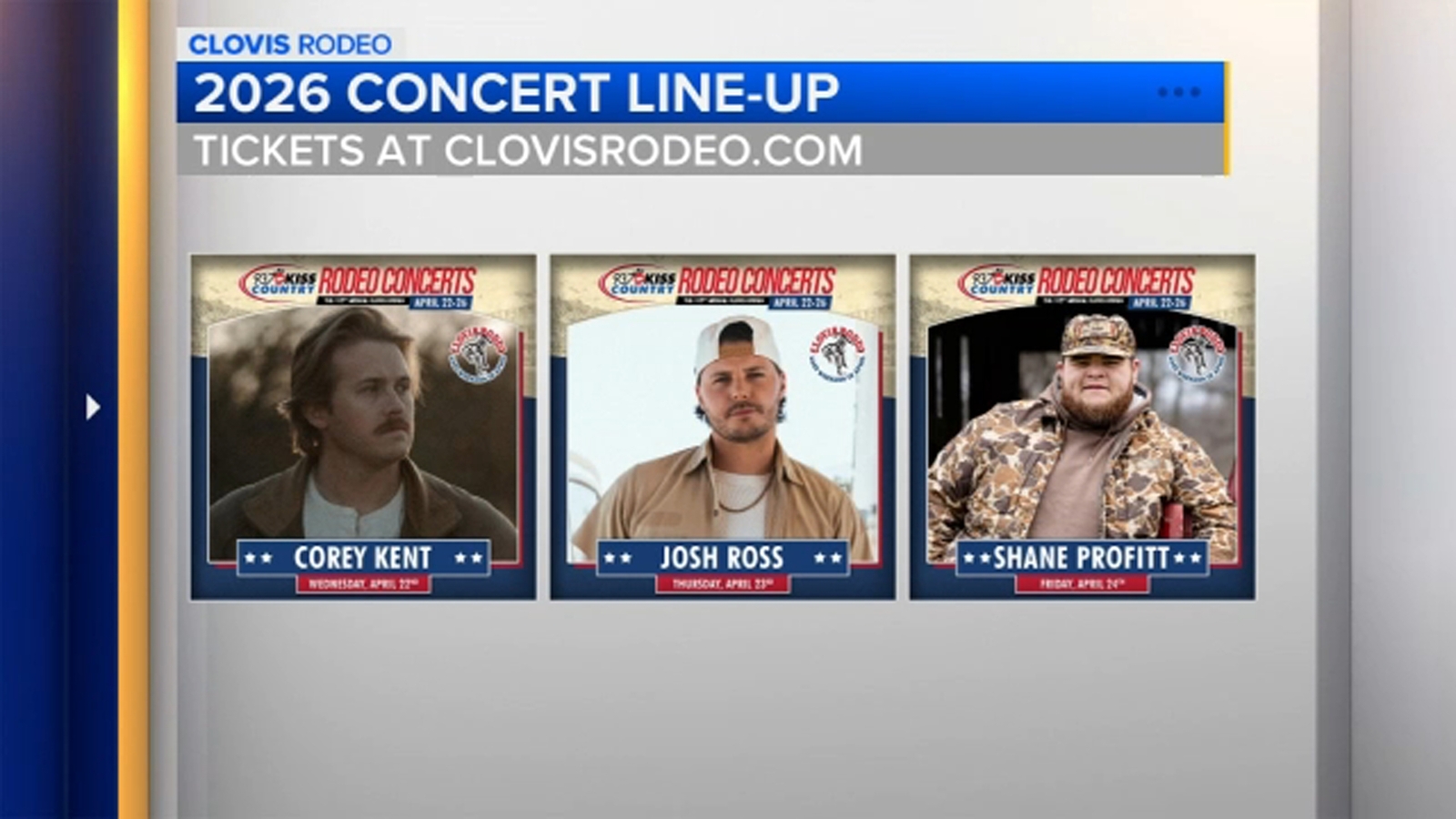 Concerts announced for 2026 Clovis Rodeo