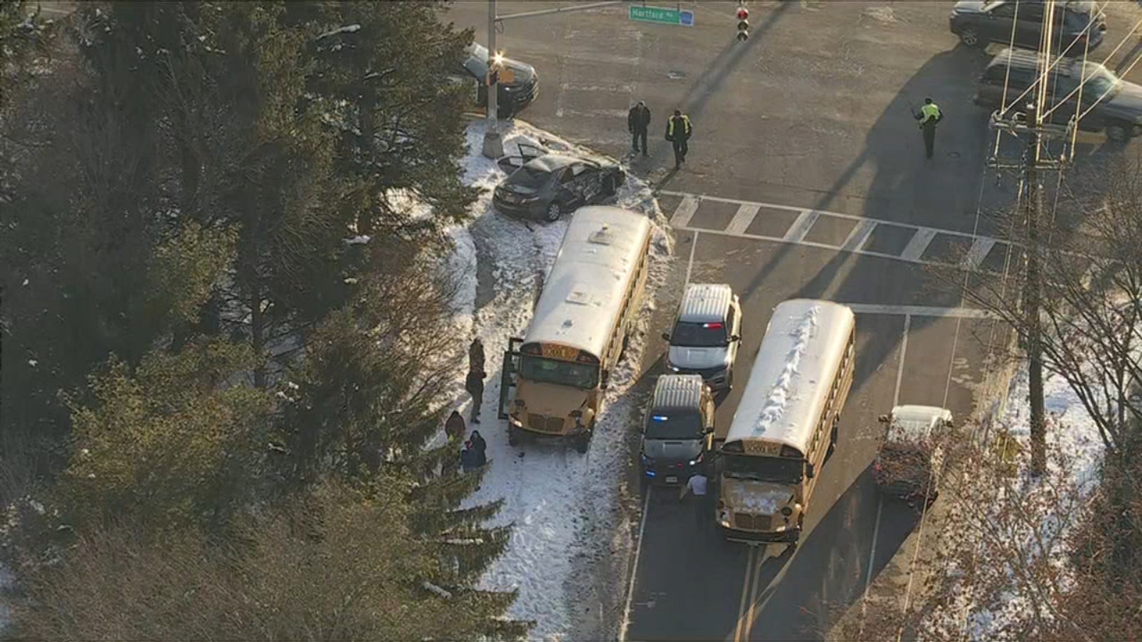 10 hospitalized, including some students, after crash involving school bus in New Jersey