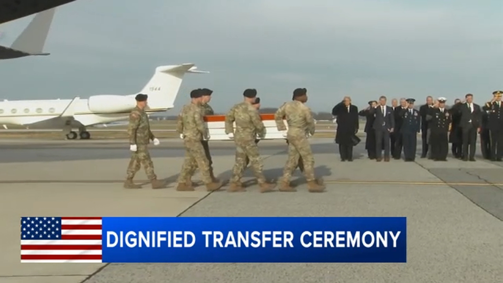 President Trump attends dignified transfer in Dover for 3 killed in Syria attack
