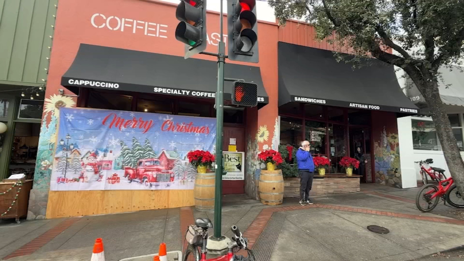 Holiday cheer: Los Gatos Coffee Roasting Co. reopens after Thanksgiving car crash