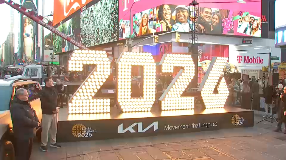 New Year's Eve numerals arrive in Times Square, NYC ahead of 2026