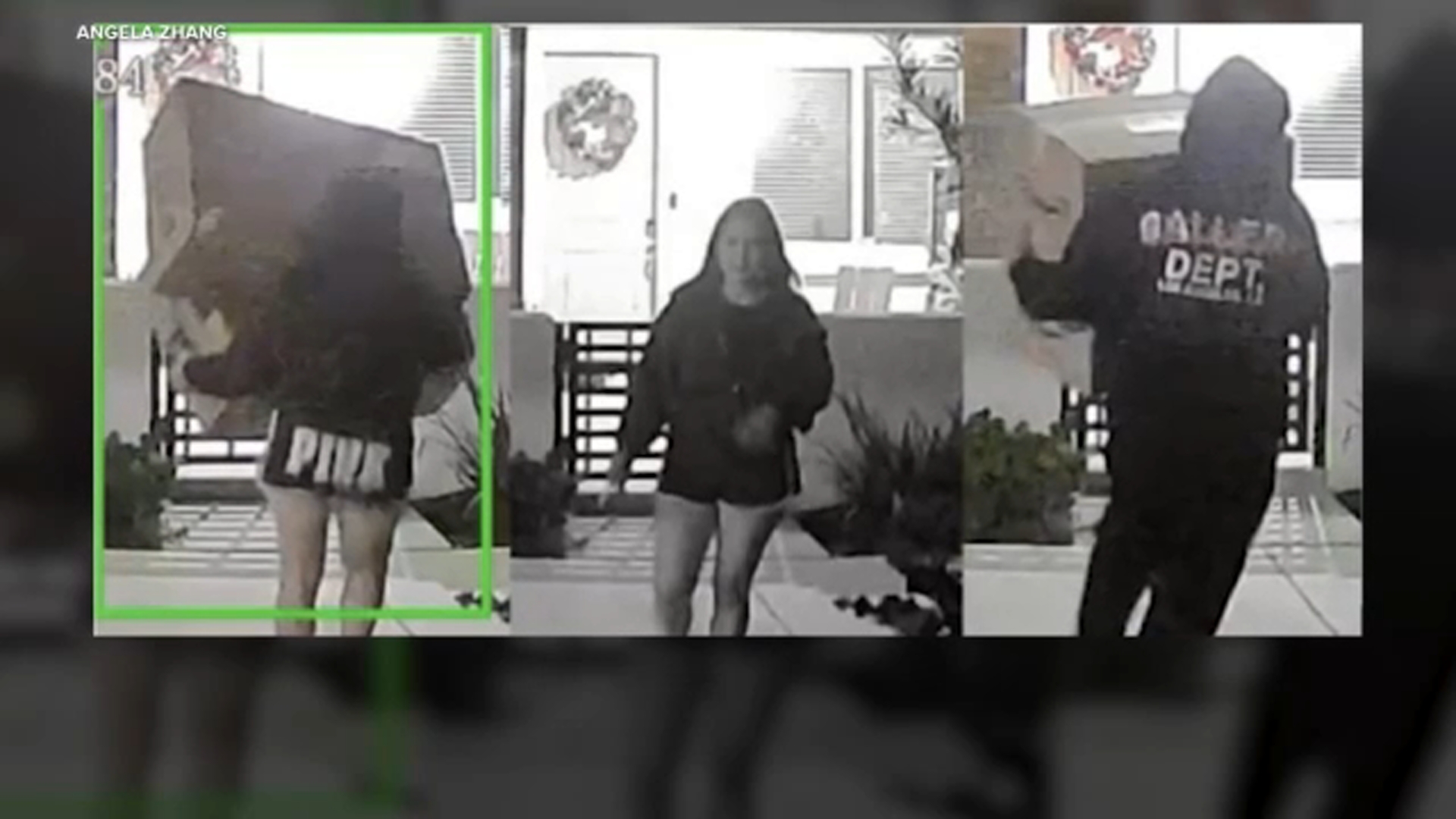 Doorbell video shows porch pirates steal Christmas gifts from West Covina mom-to-be