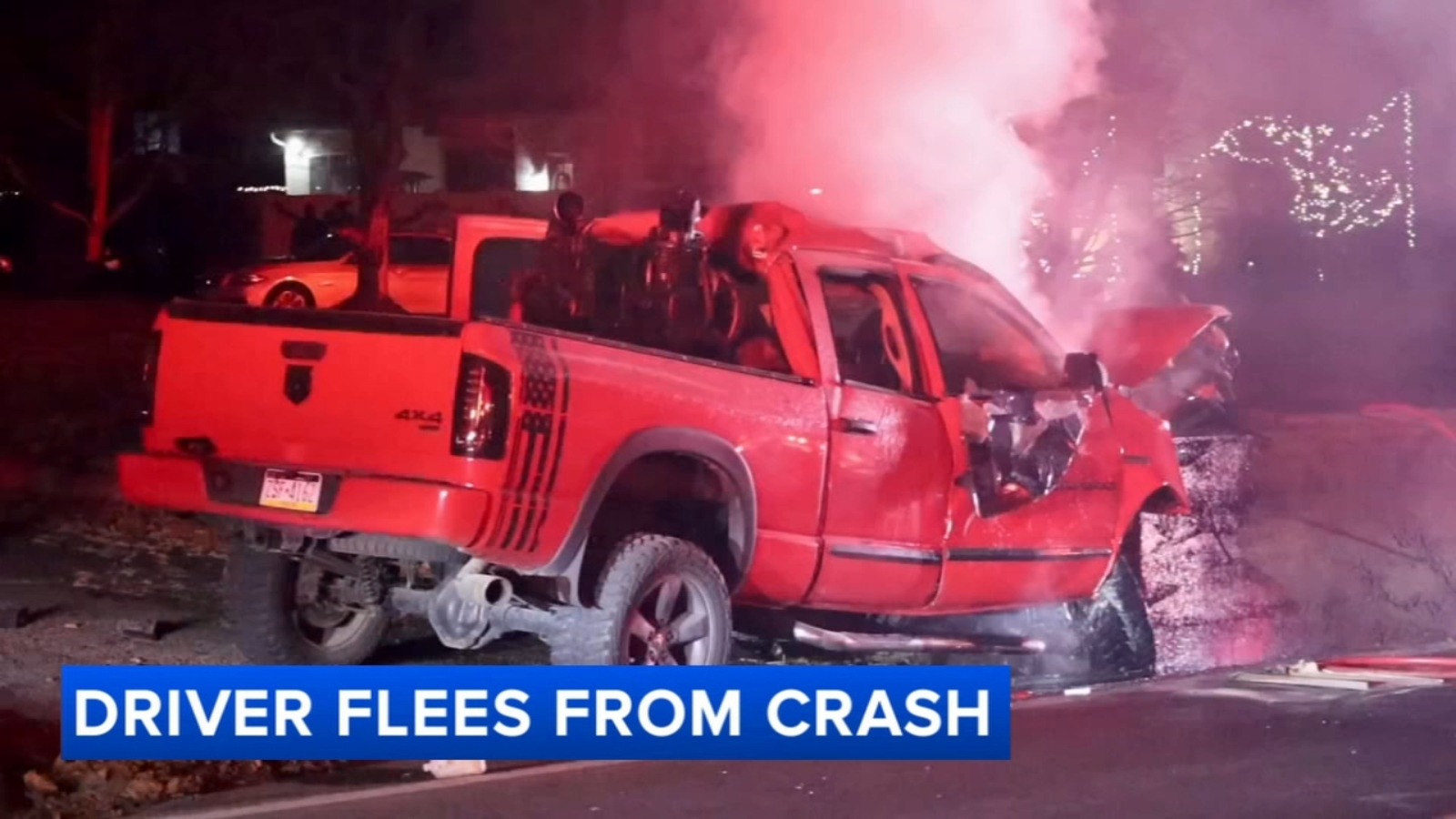 Driver Flees After Fiery Pickup Truck Crash In Bethlehem Township