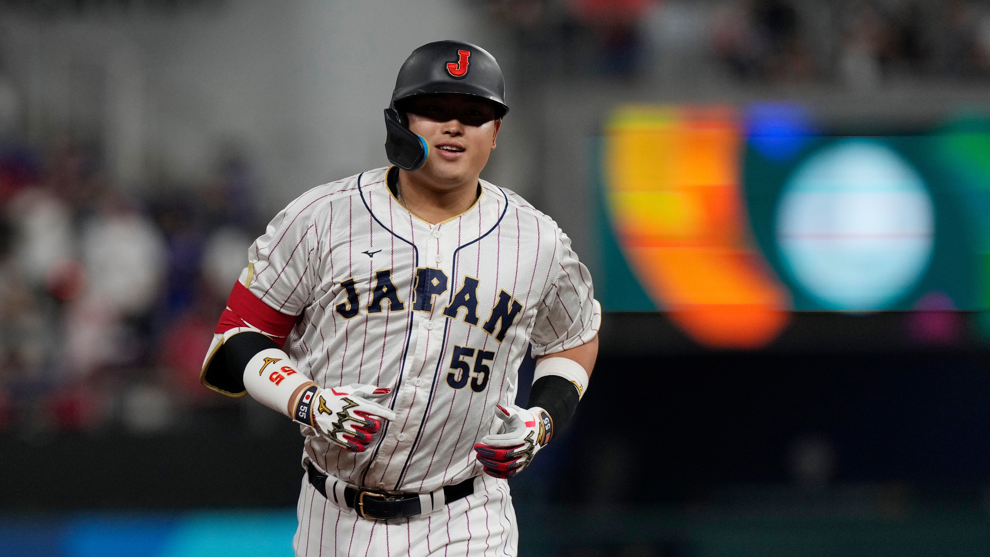 Japan's Munetaka Murakami rounds the bases after hitting a home run during the second inning of a World Baseball Classic game against the U.S., March 21, 2023, in Miami.