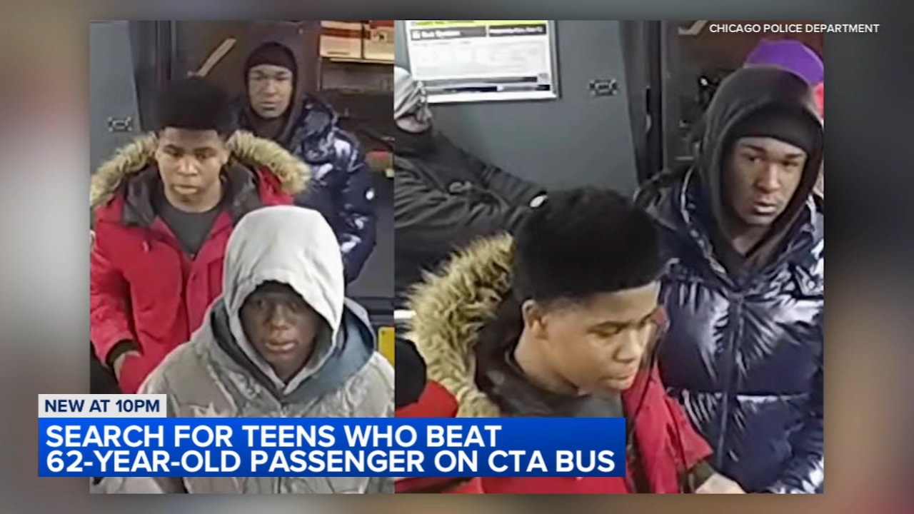 Chicago police searching for 3 teen suspects after beating on CTA bus