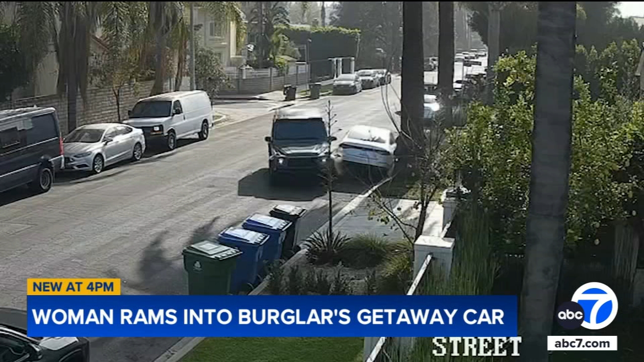 Sherman Oaks woman rams her Mercedes-Benz into burglars' getaway car