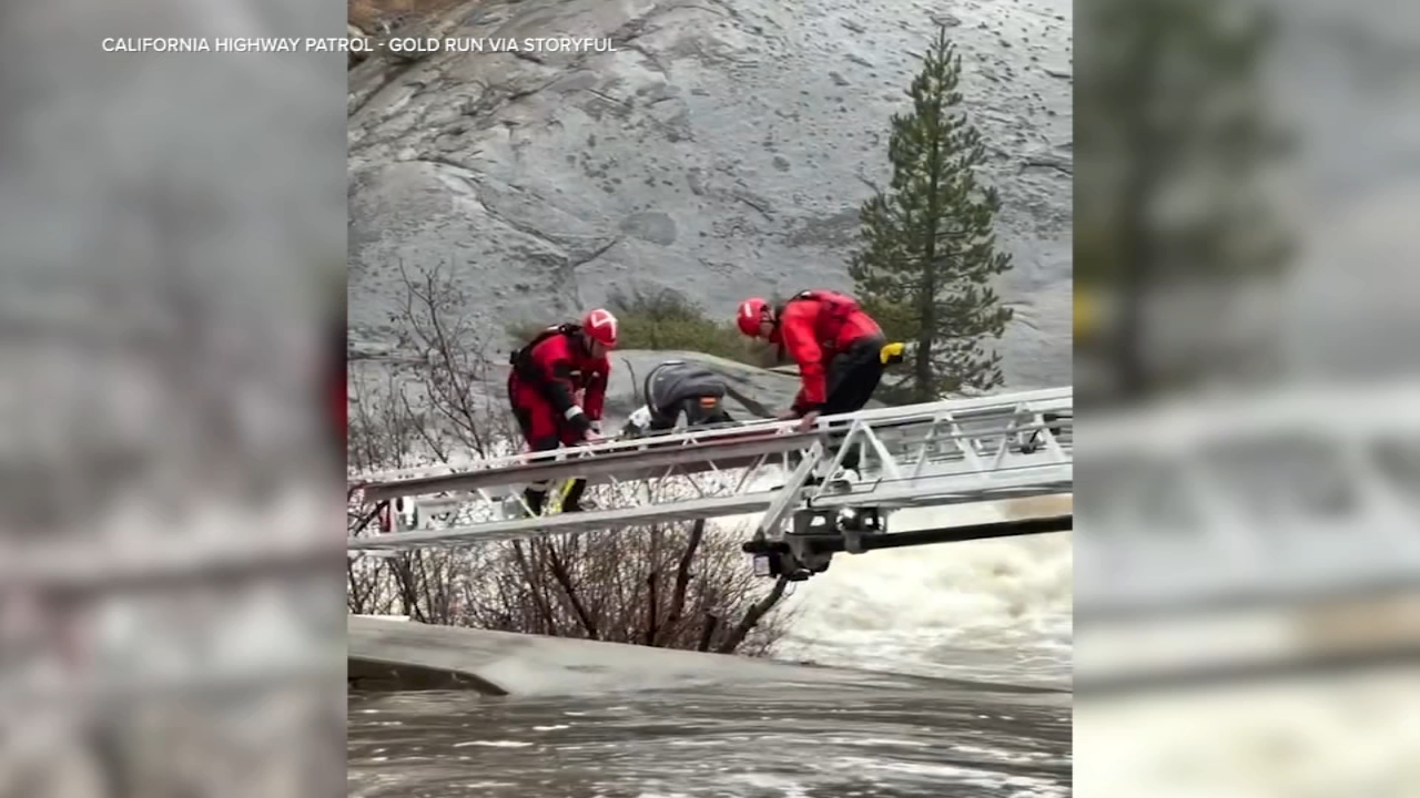 Placer County crews rescue baby, family from home surrounded by raging river