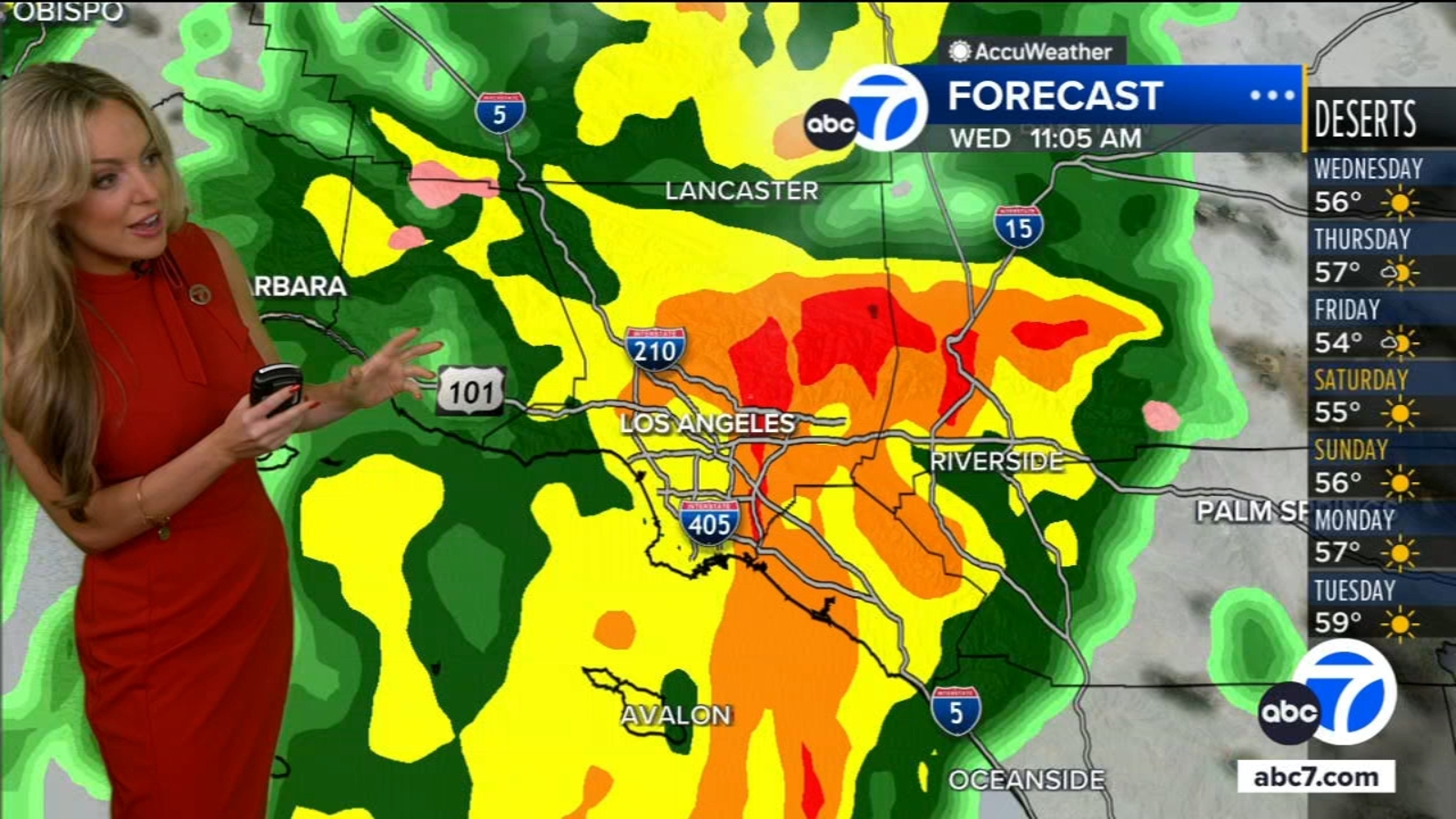 Latest look at the atmospheric river moving across SoCal - ABC7 Los Angeles