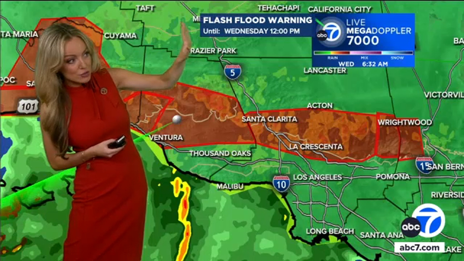 Flash Flood Warning issued for parts of LA, Ventura counties - ABC7 Los ...