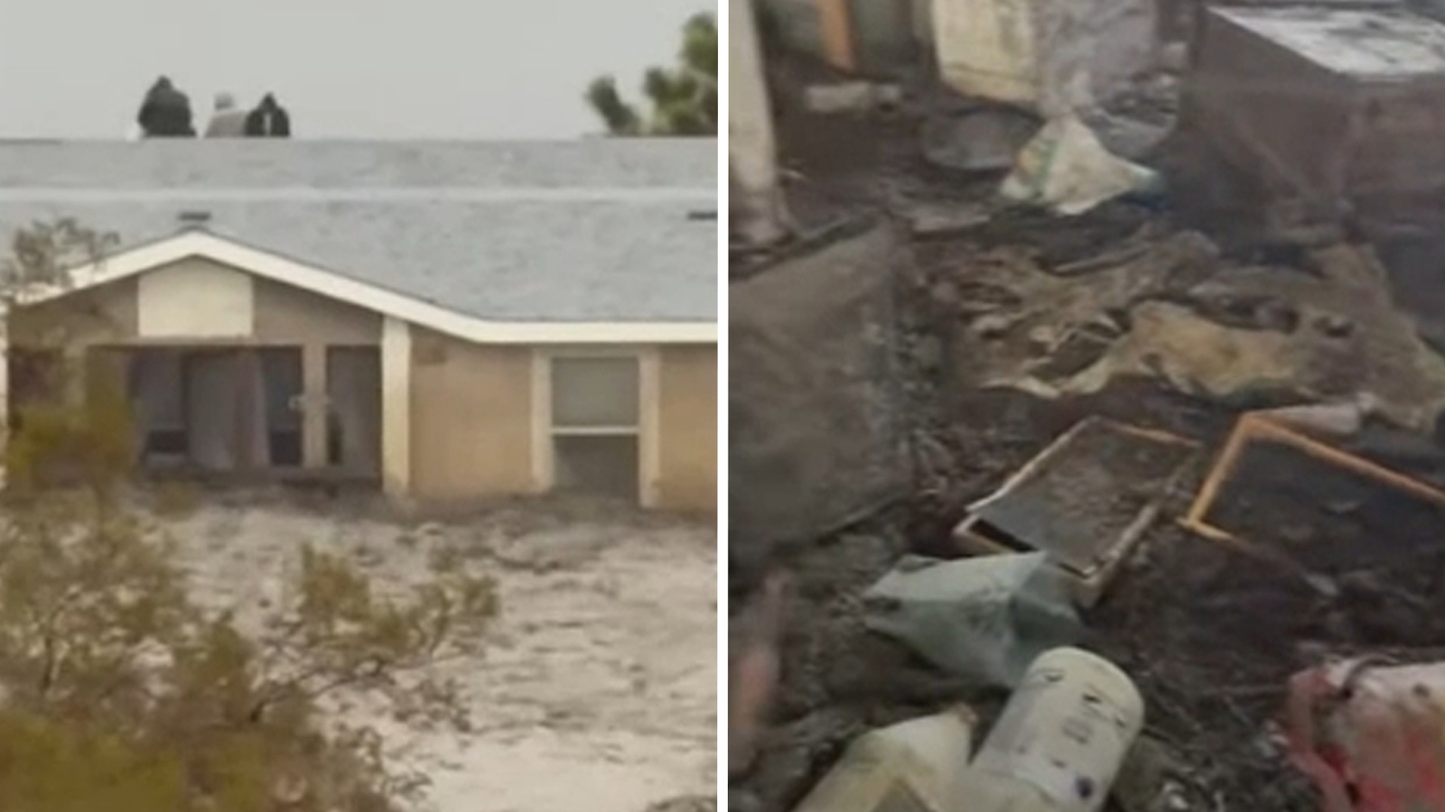 Floodwater leaves Wrightwood-area home ankle-deep in mud; residents rescued from roof Floodwater leaves Wrightwood-area home ankle-deep in mud; residents rescued from roof
