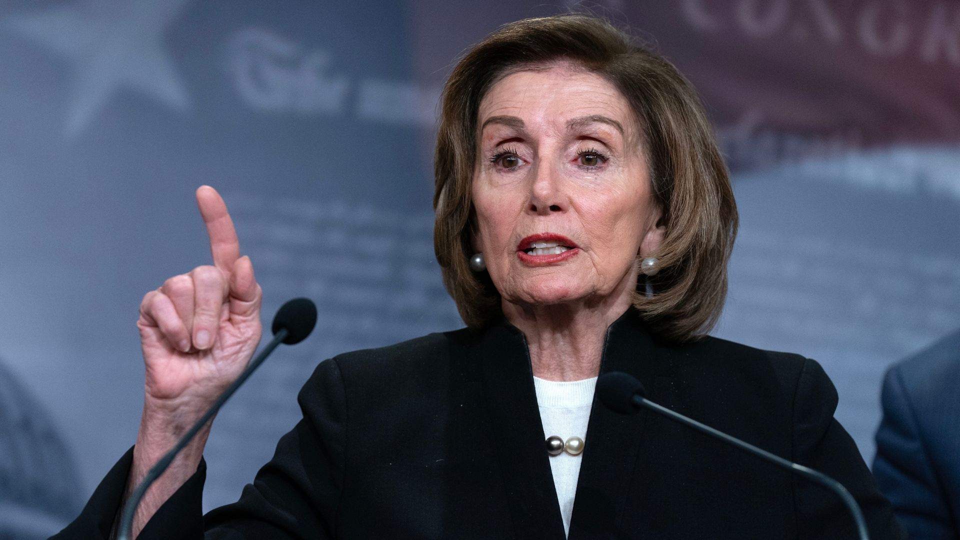 Speaker Emerita Nancy Pelosi, D-Calif., speaks during a news conference on rising costs due to climate change on Capitol Hill, Thursday, Nov. 20, 2025, in Washington.