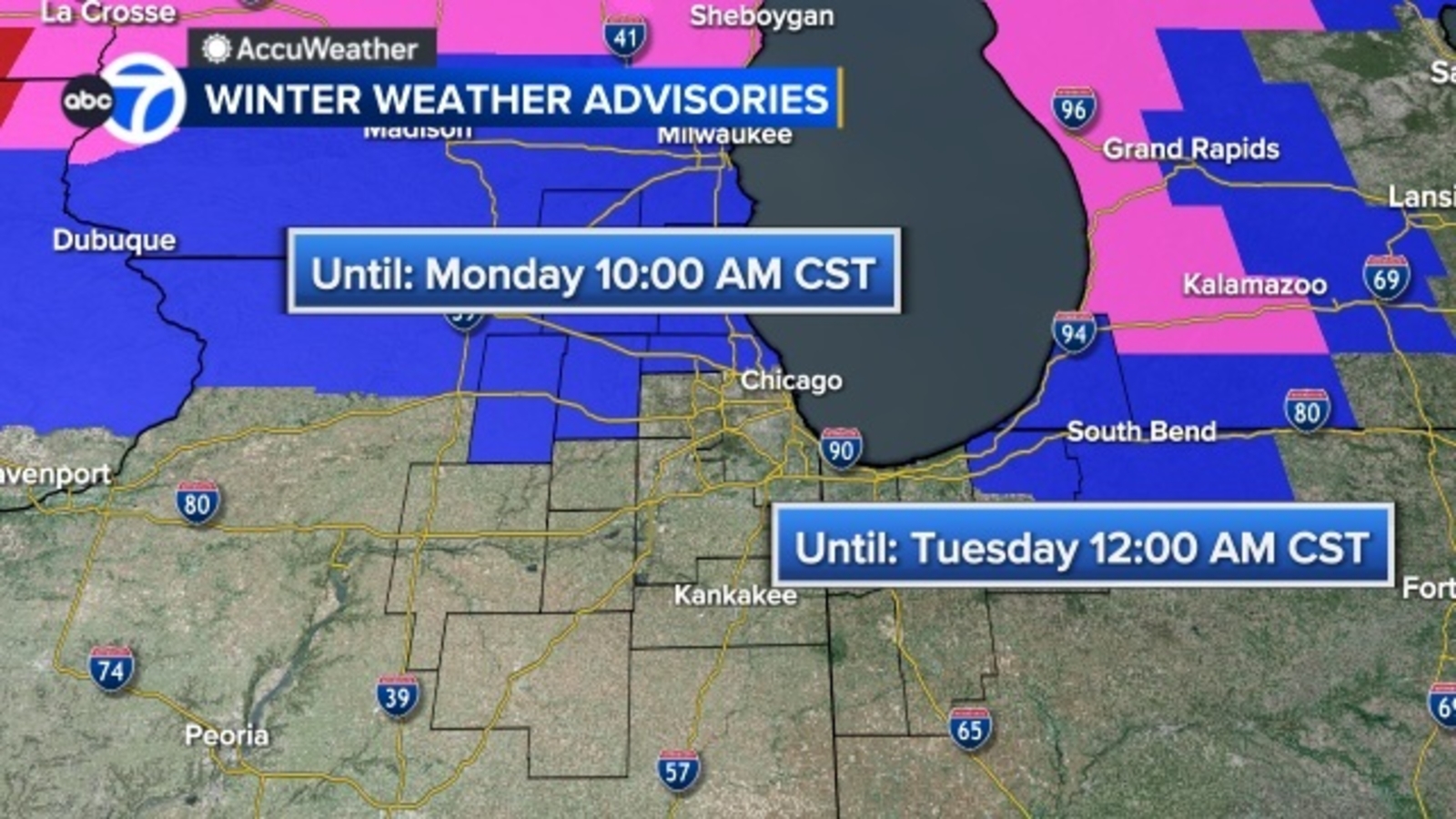 Chicago Weather: Strong winds, light snow in forecast for area Monday