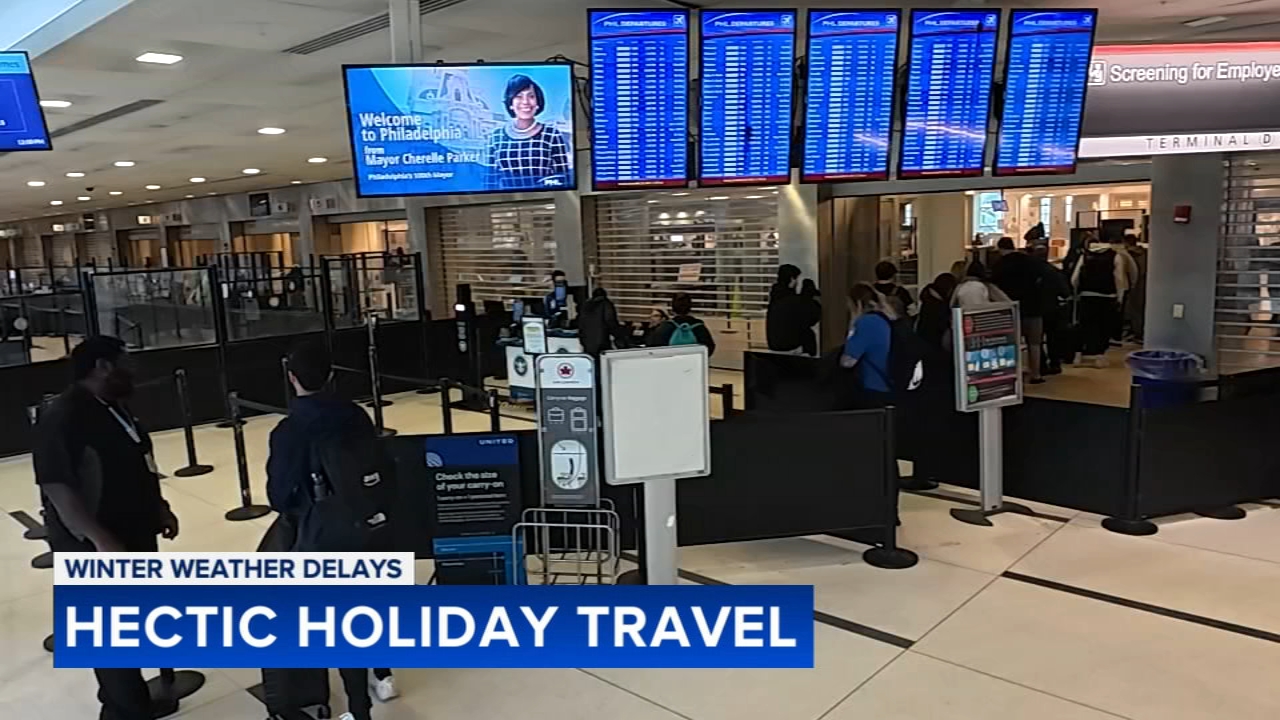 Holiday travelers face delays at PHL as winter weather disrupts flights