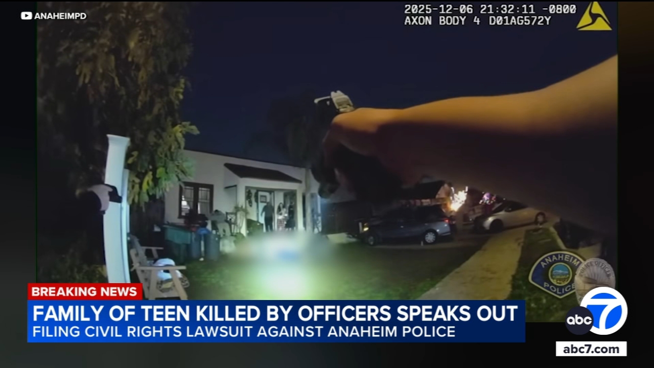 Family of teen shot and killed by Anaheim police files claims against city