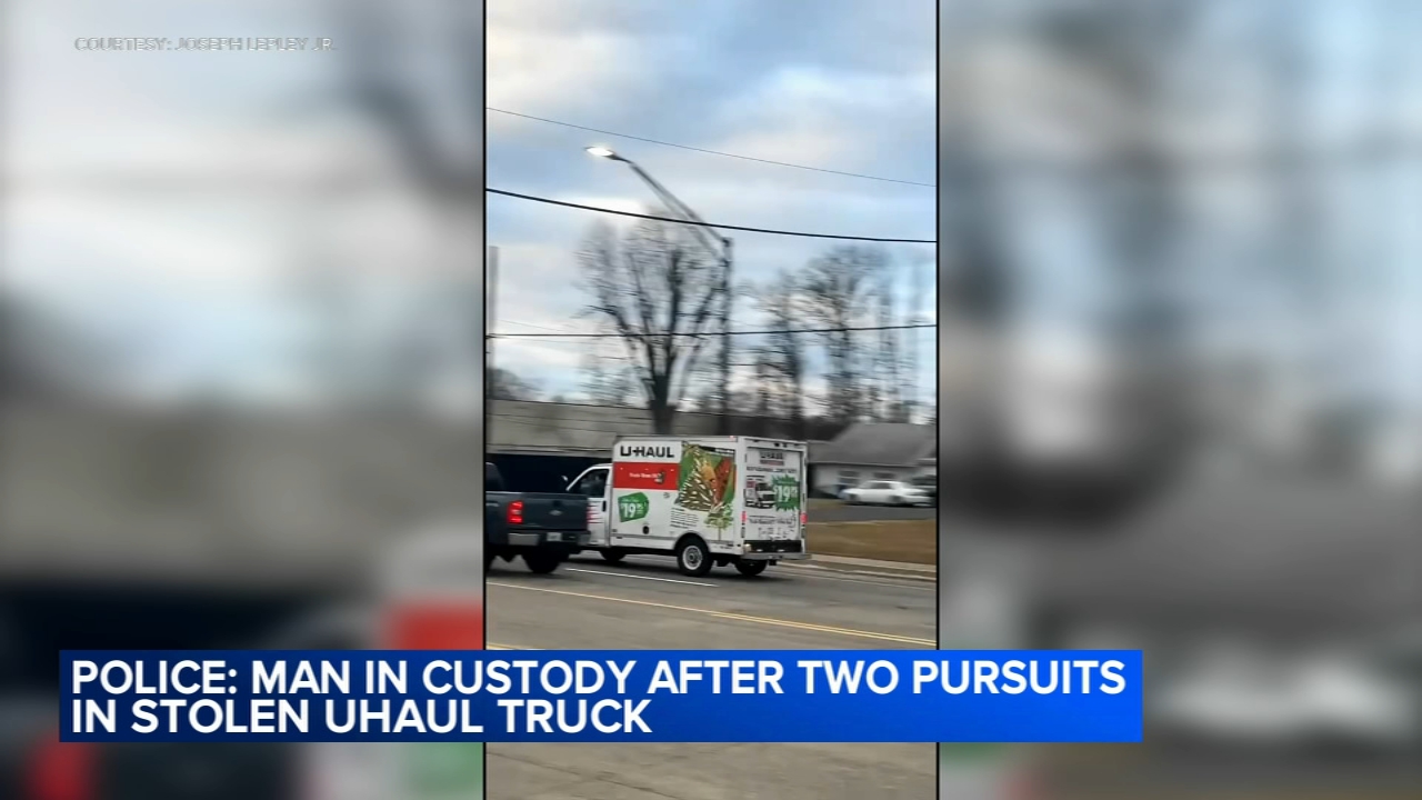 Police: Stolen U-Haul driver leads officers on multiple chases before arrest in Bucks County