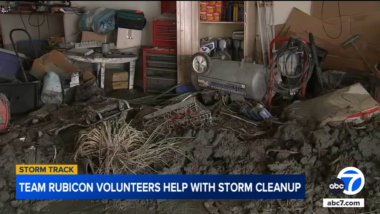 Team Rubicon volunteers help homeowners with heavy storm cleanup in San Bernardino County
