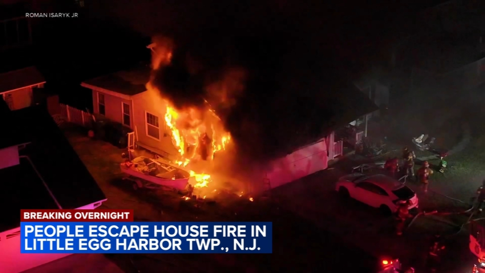 Residents escape fire inside home in Little Egg Harbor Township, New Jersey