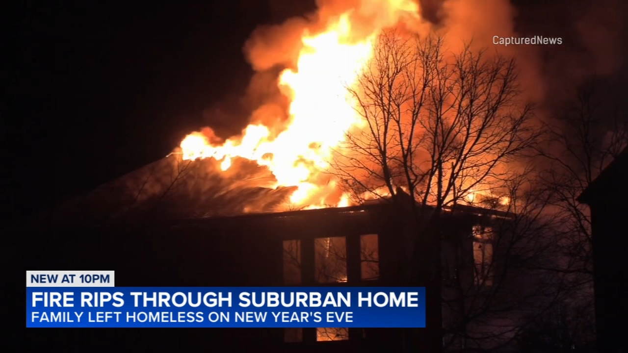 Family loses north suburban home to large fire on New Year's Eve