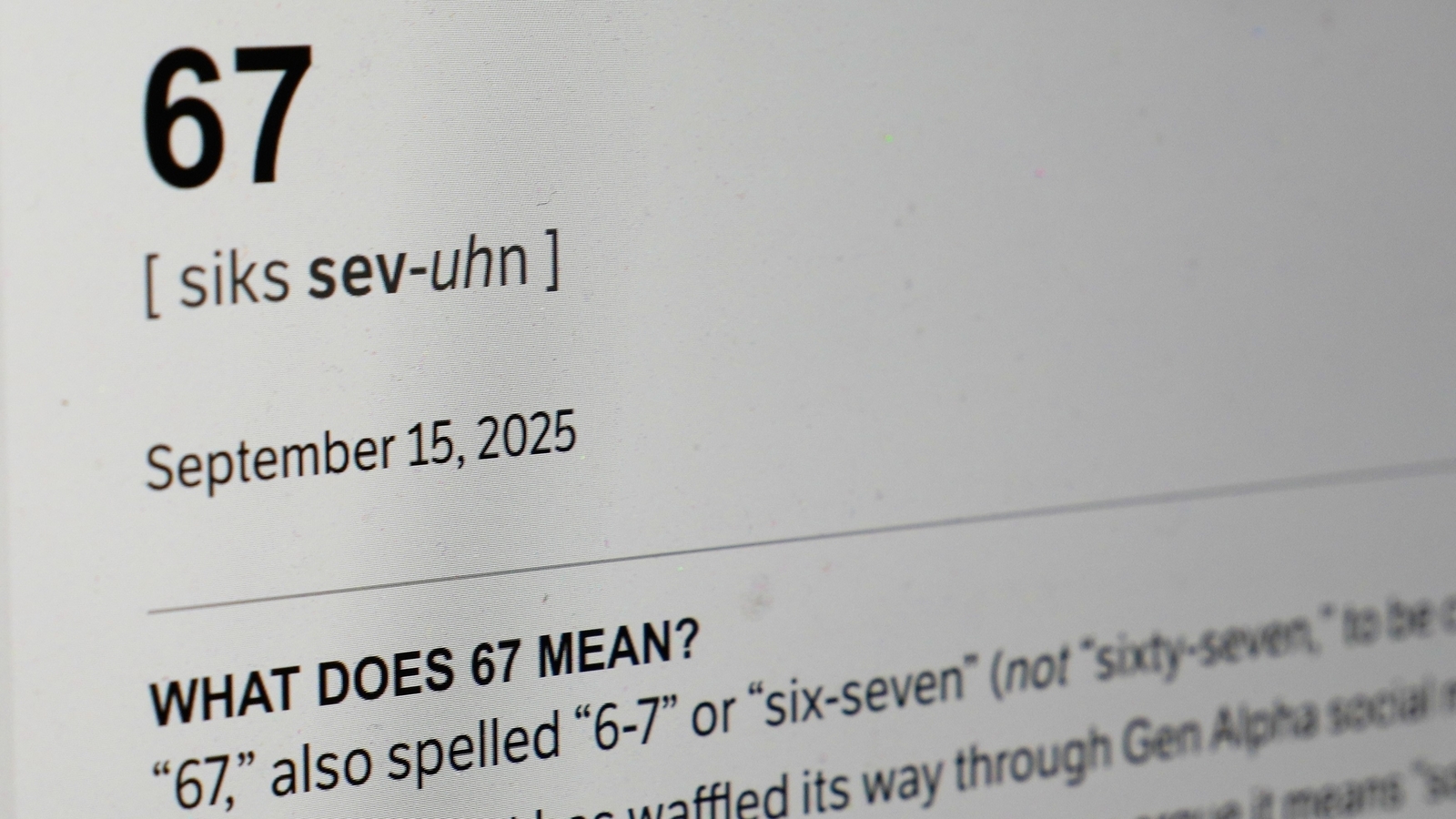 Viral '6-7' tops 2025 list of overused words and phrases