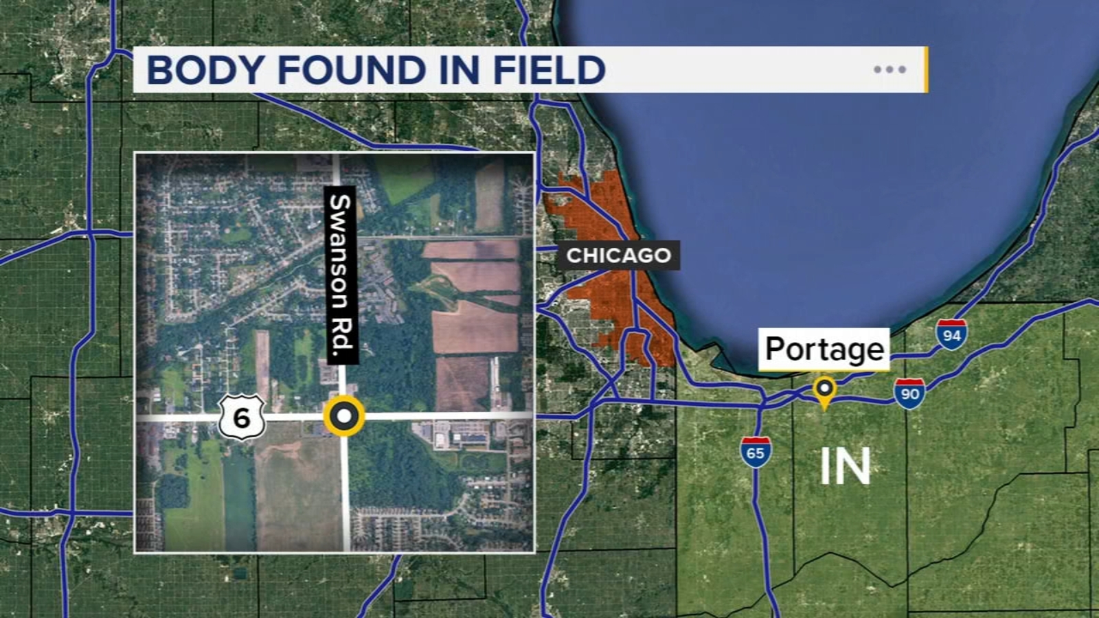 Body found in field in Portage, Indiana: police
