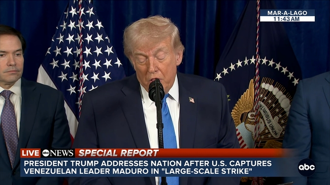 US-Venezuela news LIVE: Venezuelan President Nicolas Maduro captured, with wife Cilia Flores, amid US strikes, Donald Trump says - ABC11 Raleigh-Durham
