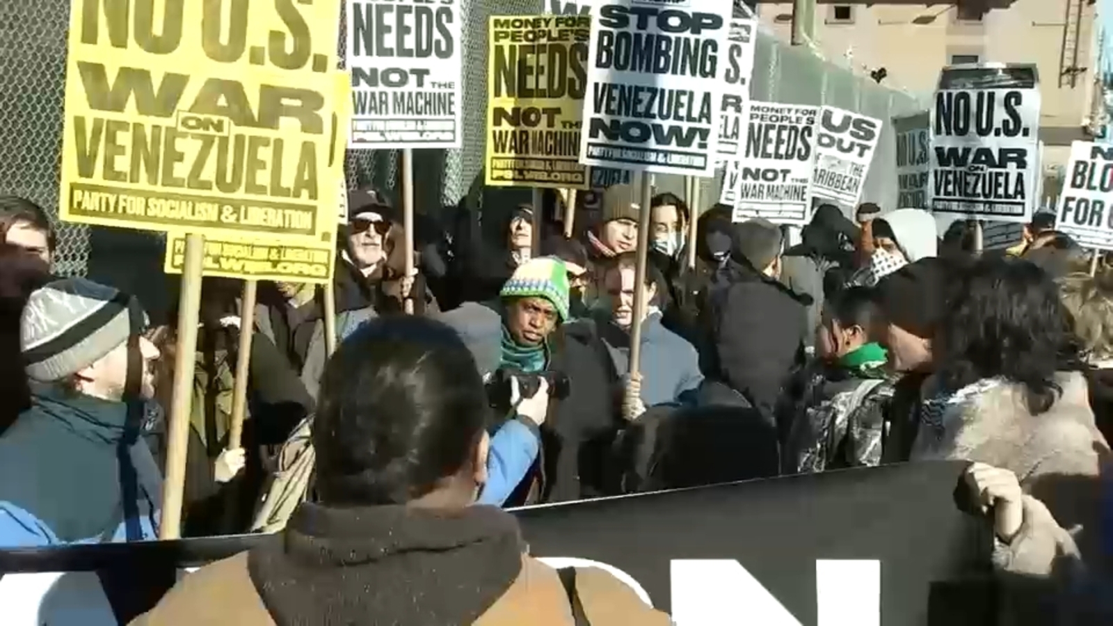 Protests held outside Brooklyn detention center where Venezuelan president Maduro remains locked up