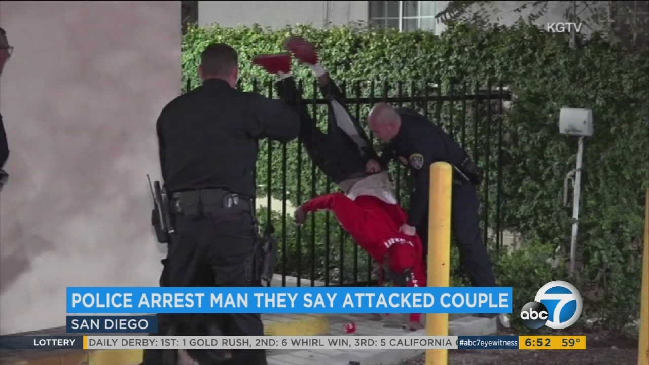 Rock-throwing suspect caught by the seat of his pants