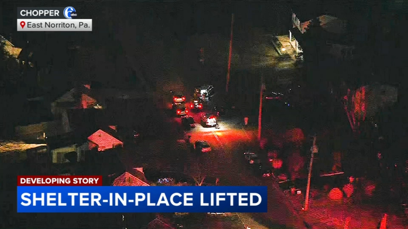 Shelter order lifted after barricade in East Norriton, Pa.
      