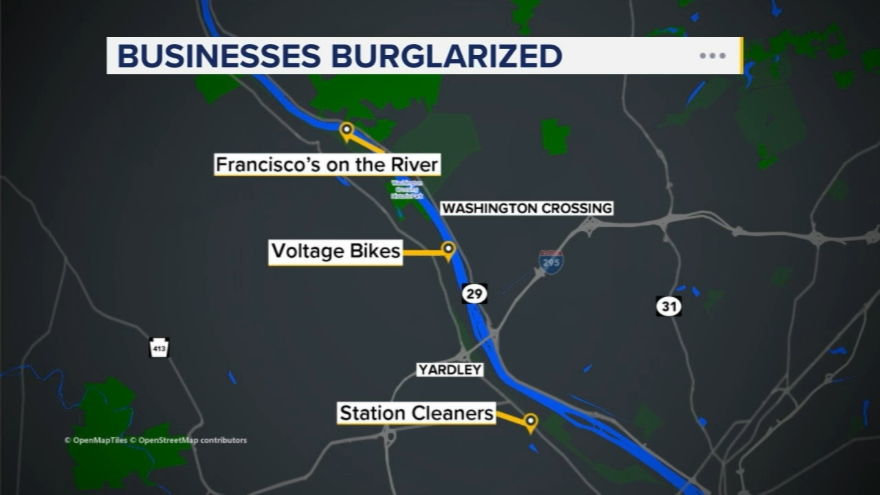String burglaries in Yardley and Upper Makefield may be linked