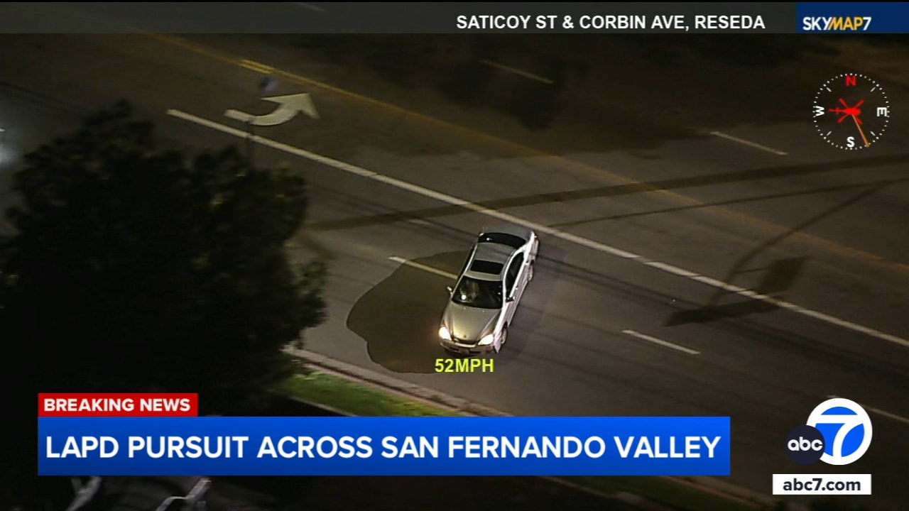 Chase through the San Fernando Valley ends in violent crash