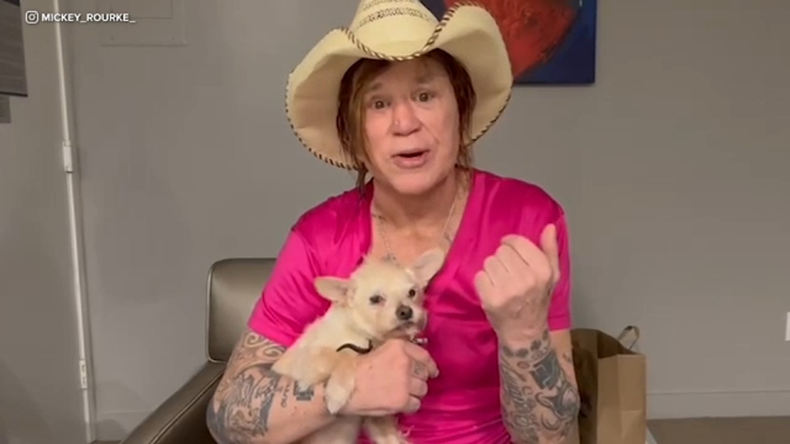 Mickey Rourke says GoFundMe set up to help him avoid eviction is not him: ‘If you gave money, get it back’