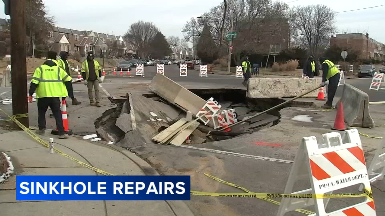 West Oak Lane sinkhole leaves 80 homes without water after main break