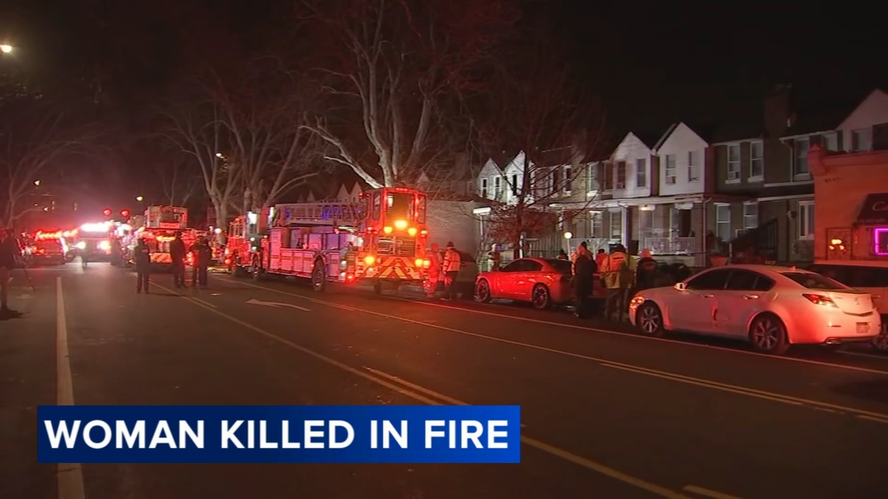 Woman dies in row home fire in Ogontz section of Philadelphia