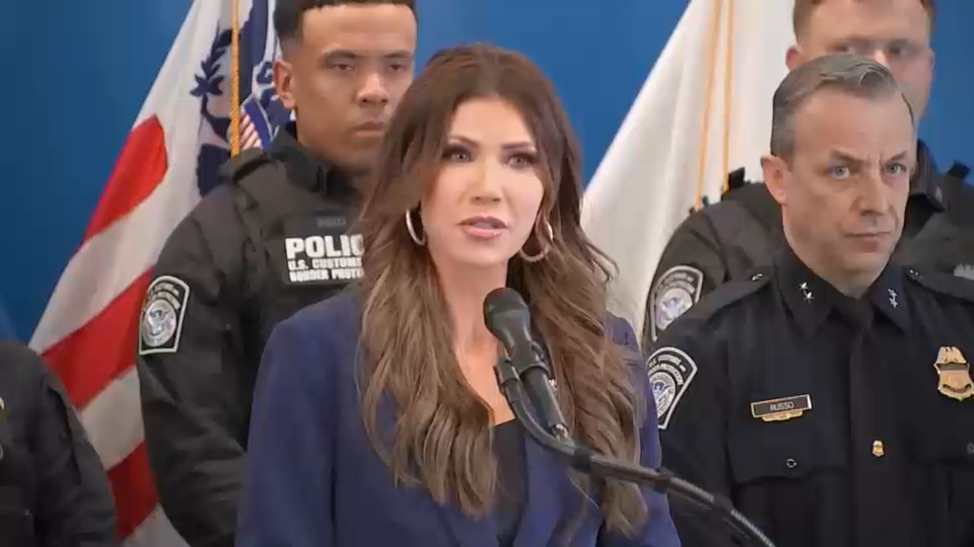 DHS Secretary Kristi Noem defends ICE shooting during briefing in New York City