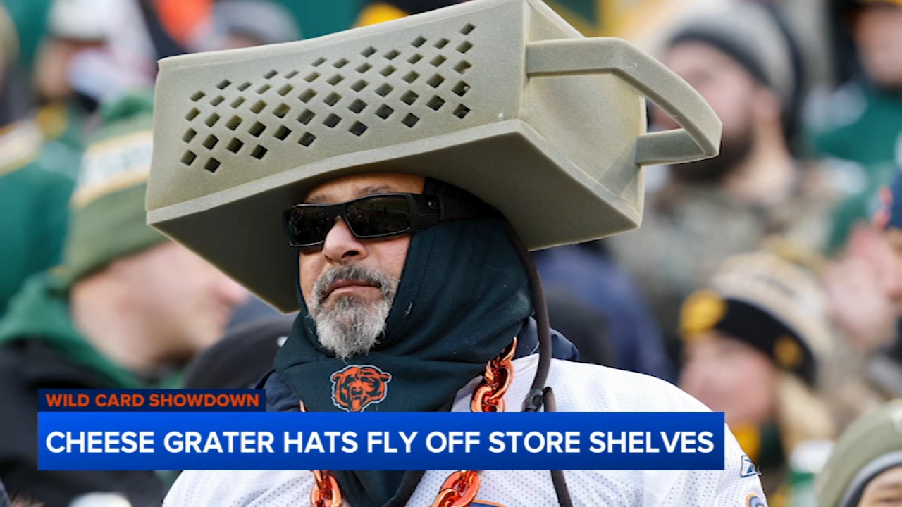 Bears gear up for Packers playoff game, cheese-grater hats popular
