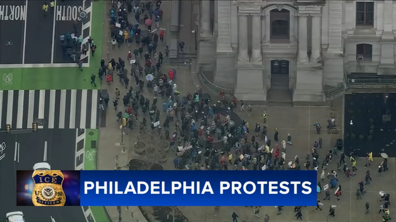 Protesters march in Philadelphia after ICE shooting in Minnesota