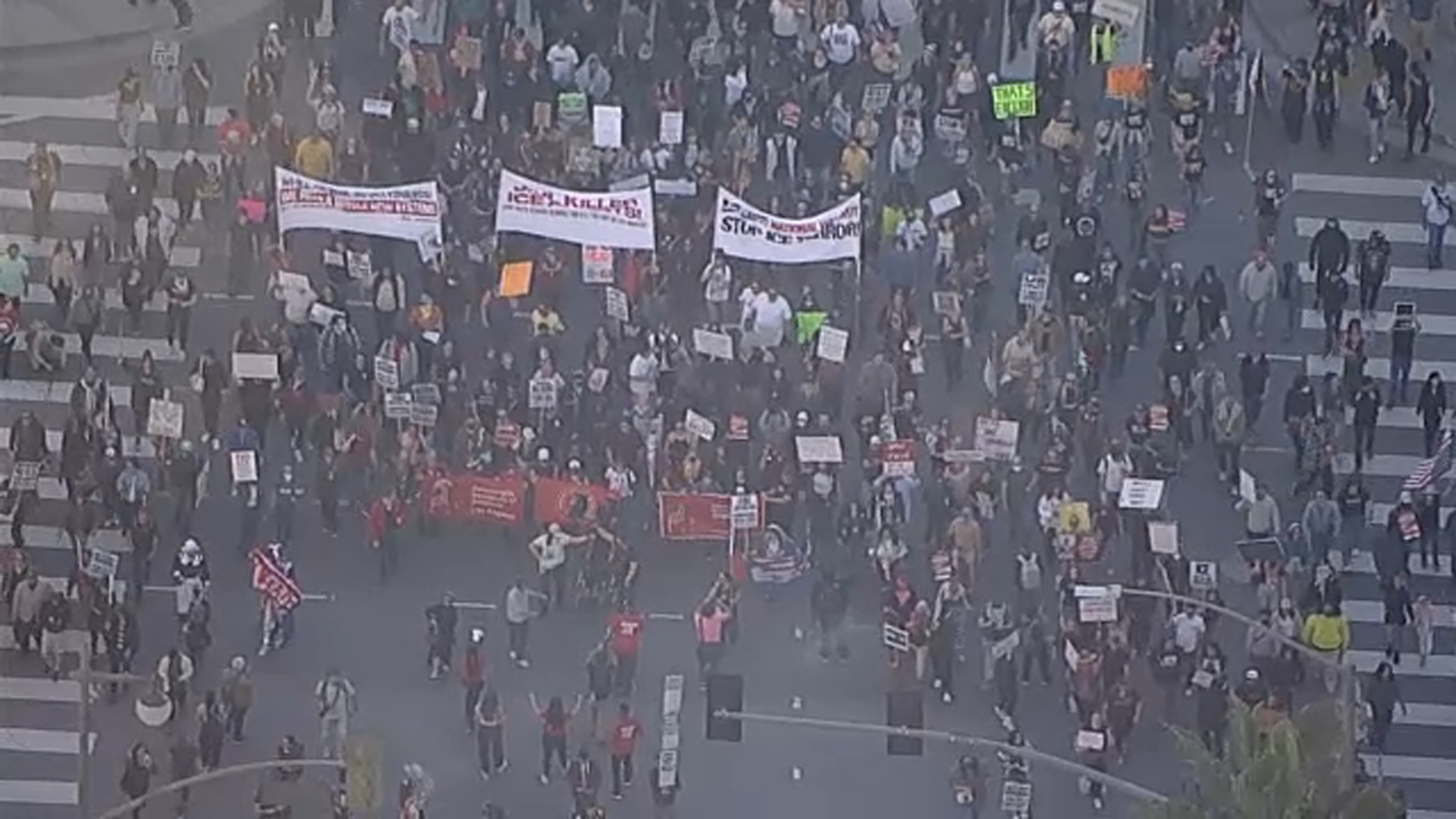 Thousands gather in DTLA for protest against deadly ICE shooting in Minneapolis