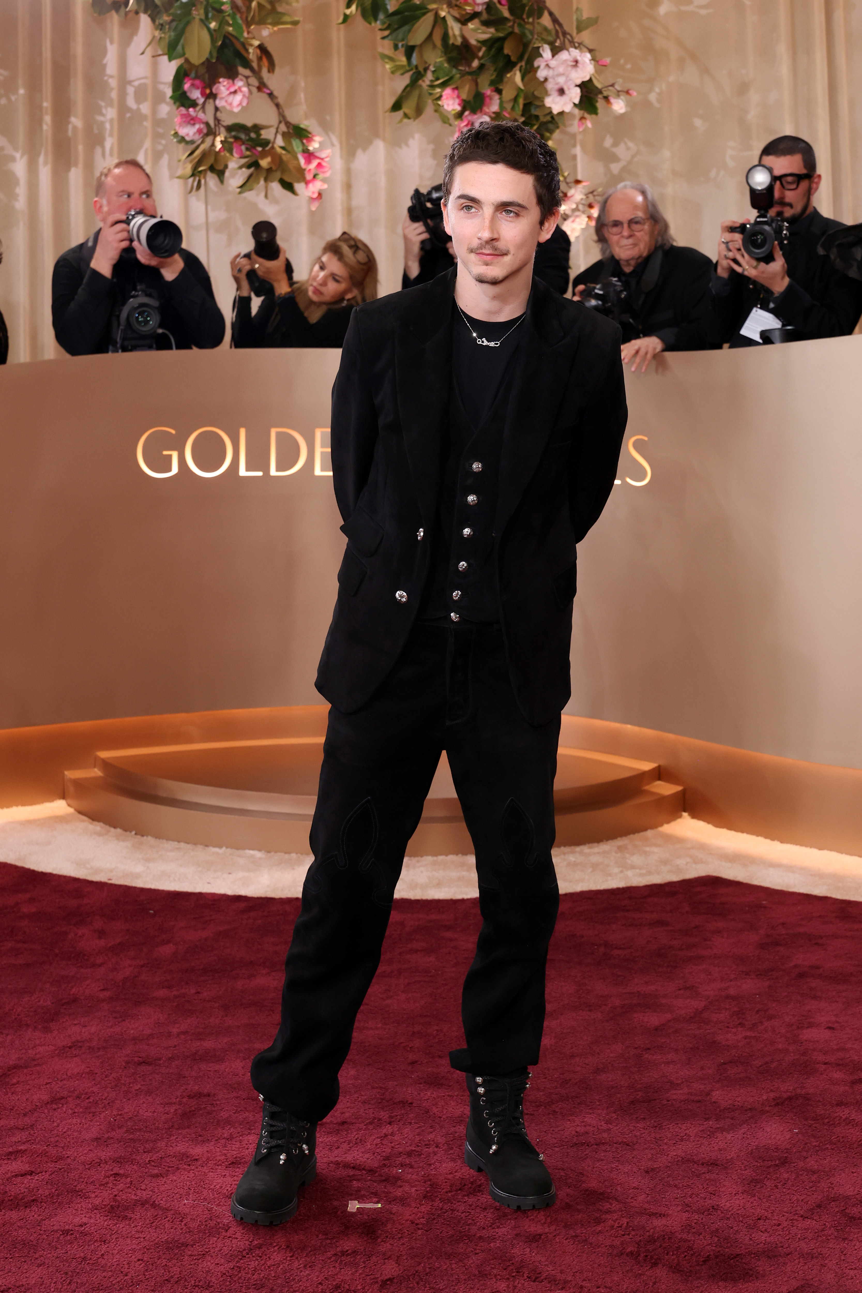 Timothée Chalamet attends the 83rd Annual Golden Globe Awards at The Beverly Hilton on January 11, 2026 in Beverly Hills, California.